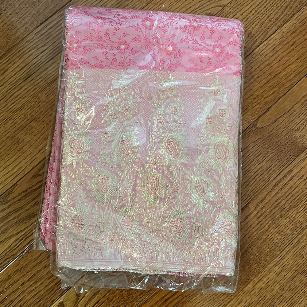 Gold woven Indian saree from India